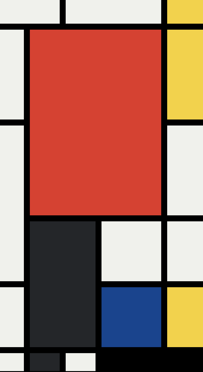 A second grid illustration of mondrian art